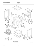 BODY Diagram and Parts List for FEF316BSG  Frigidaire Range