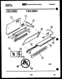 SPLASHER CONTROL Diagram and Parts List for GPM638BDL3  Frigidaire Range