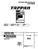 COVER Diagram and Parts List for TGF334WFSA  Tappan Range