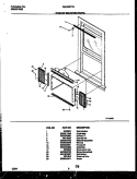 WINDOW MOUNTING PARTS Diagram and Parts List for FAC053T7A1  Frigidaire Air Conditioner