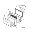 DOOR Diagram and Parts List for TMT118U1B0  Tappan Microwave