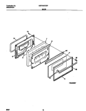 DOOR Diagram and Parts List for MGF345CESD  Frigidaire Range