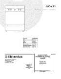COVER Diagram and Parts List for CRE3500GWBE  Crosley Range