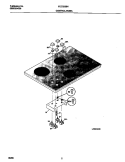 CONTROL PANEL Diagram and Parts List for FEC32S6HBA  Frigidaire Cooktop