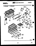 SHELVES AND SUPPORTS Diagram and Parts List for TSK140EN3T  Kelvinator Refrigerator