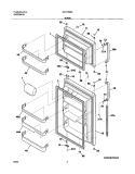 DOOR Diagram and Parts List for GRT18S6AW1  Gibson Refrigerator
