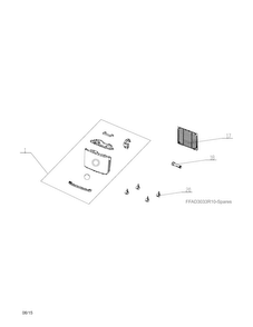 Recommended Spare Parts Diagram and Parts List for FFAD7033R10  Frigidaire Dehumidifier