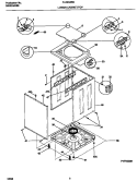 LOWER CABINET / TOP Diagram and Parts List for FLXE52RBT6  Frigidaire Washer Dryer Combo