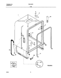 TUB Diagram and Parts List for FDB125RHD3  Frigidaire Dishwasher