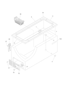 Cabinet Diagram and Parts List for FFCH15M1NW2  Frigidaire Freezer