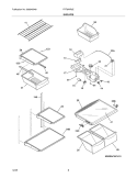 SHELVES Diagram and Parts List for FRT8WR6EL9  Frigidaire Refrigerator
