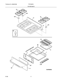 TOP/DRAWER Diagram and Parts List for FGF328GMJ  Frigidaire Range