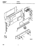BACKGUARD Diagram and Parts List for TGF355BEWC  Tappan Range