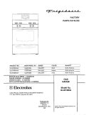 COVER Diagram and Parts List for GLGF366AQA  Frigidaire Range