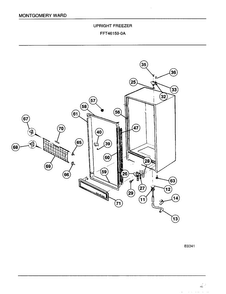 Upright Freezer Page 3 Diagram and Parts List for 46159A  Frigidaire Freezer