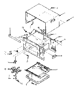 Cabinet Parts Diagram and Parts List for 5648748610  Kenmore Microwave