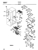 SHELVES Diagram and Parts List for FRS26ZRGBA  Frigidaire Refrigerator