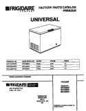COVER Diagram and Parts List for MFC20M4FW0  Frigidaire Freezer