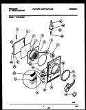 DOOR PARTS Diagram and Parts List for FDE546NBS0  Frigidaire Dryer