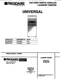 COVER Diagram and Parts List for MLXE62RBD2  Frigidaire Washer Dryer Combo