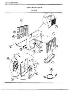 Room Air Conditioner Page 3 Diagram and Parts List for 5187B  Frigidaire Air Conditioner