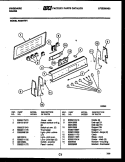 CONTROL PANEL Diagram and Parts List for RG34NW1  Frigidaire Range
