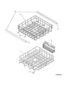 Racks Diagram and Parts List for FBD2400KS4B  Frigidaire Dishwasher
