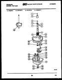 TRANSMISSION PARTS Diagram and Parts List for WC7DL3  Frigidaire Washer