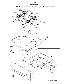 Top/drawer Diagram and Parts List for 79093003315  Kenmore Range