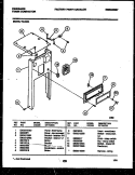FRONT FRAME AND CONTROL PARTS Diagram and Parts List for TCU3D4  Frigidaire Trash Compactor