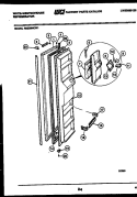 FREEZER DOOR PARTS Diagram and Parts List for RS229MCD1  Frigidaire Refrigerator