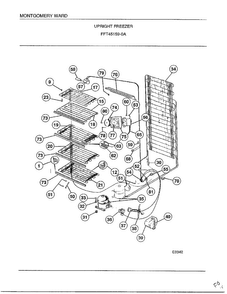 Upright Freezer Page 3 Diagram and Parts List for 45159A  Frigidaire Freezer