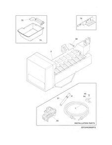Ice Maker Diagram and Parts List for FGHN2866PF2  Frigidaire Refrigerator