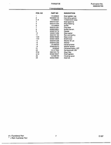 Transmission Page 2 Diagram and Parts List for FWX6970E  Frigidaire Washer