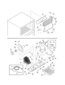System Diagram and Parts List for 25361554016  Kenmore Refrigerator