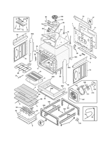 Body Diagram and Parts List for FGES3065PBB  Frigidaire Range