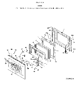 Door Diagram and Parts List for 79042513315  Kenmore Range