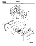DOOR Diagram and Parts List for FEF450WFDE  Frigidaire Range