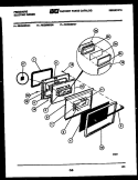 LOWER OVEN DOOR PARTS Diagram and Parts List for REG638BDL5  Frigidaire Range