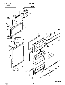 Door Diagram and Parts List for GRT16CRHZ6  Gibson Refrigerator