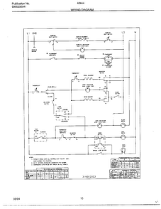 Wiring Diagram Diagram and Parts List for 484440A  Frigidaire Range