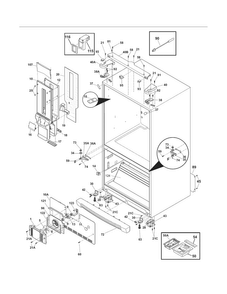 Cabinet Diagram and Parts List for EW23BC71ISA  Electrolux Refrigerator