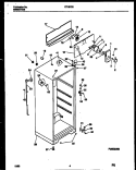 CABINET PARTS Diagram and Parts List for RT19F3YX3C  Gibson Refrigerator