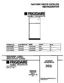 COVER Diagram and Parts List for FRT21PRCW6  Frigidaire Refrigerator