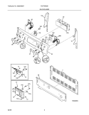 BACKGUARD Diagram and Parts List for PLEFMZ99ECF  Frigidaire Range