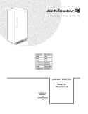 COVER Diagram and Parts List for KFU17M7LW1  Kelvinator Freezer