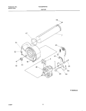 MOTOR, BLOWER Diagram and Parts List for FDES69RHW0  Frigidaire Dryer
