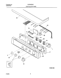 CONTROL PANEL Diagram and Parts List for GLEQ642AS0  Frigidaire Dryer