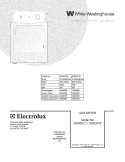 COVER Diagram and Parts List for SGR351FS0  Westinghouse Dryer