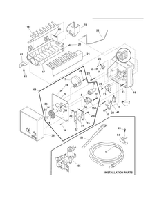 Ice Maker Diagram and Parts List for FFHI2126LS3  Frigidaire Refrigerator